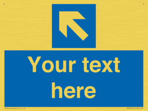 Custom Directional signage blue left arrow 